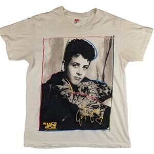 Vintage 80s New Kids on the Block Band Concert White Shirt Size Medium